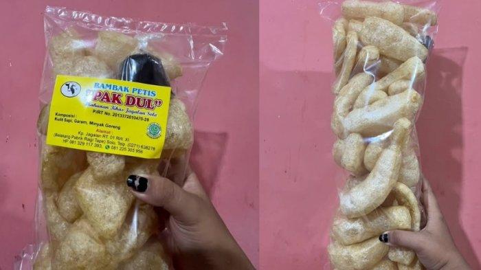 KULINER LEGEND SOLO - Produk Rambak Petis Pak Dul di Jagalan, Jebres, Solo, Jawa Tengah. Rambak Petis Pak Dul termasuk salah satu kuliner legend di Solo. (INSTAGRAM/rambakpetis)