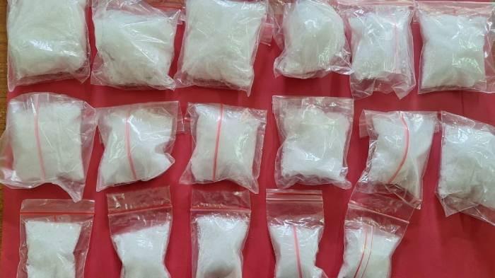 BARANG BUKTI. Jajaran Satresnarkoba Polres Sukoharjo mengamankan berbagai barang bukti dalam pengungkapan kasus peredaran narkotika di wilayah Kabupaten Sukoharjo beberapa waktu lalu.