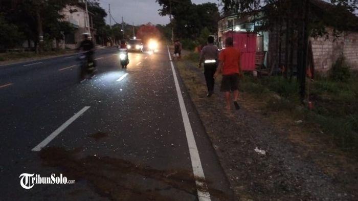 Satlantas Polres Boyolali melakukan olah TKP kecelakaan