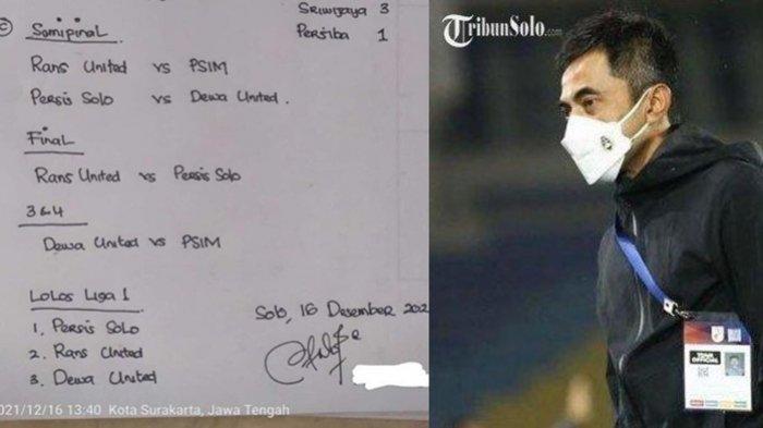 Viral 'Kertas Sakti' Tepat Ramalkan Tim yang Promosi ke Liga 1, Ini Komentar Pelatih PSIM