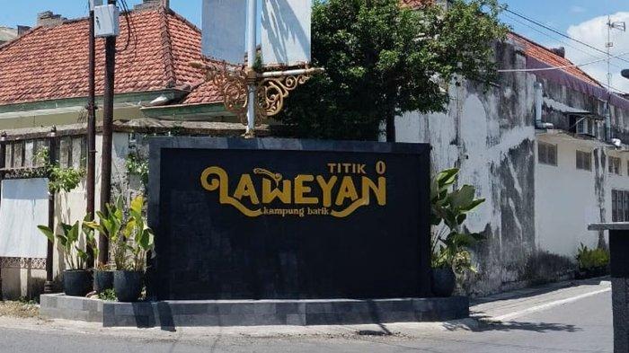 WISATA SOLO - Titik 0 di Kampung Batik Laweyan, Solo, Jawa Tengah, beberapa waktu lalu. Beginilah asal-uusl Kampung Batik Laweyan Solo. (KOMPAS.com/Adristi Aris Fahristi)