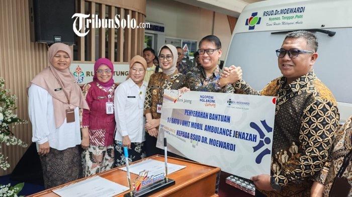NAIKKAN STATUS - Bank Jateng menaikkan status Kantor Kas menjadi Kantor Cabang Pembantu di RSUD dr. Moewardi Solo, Jawa Tengah. Peresmian dilakukan pada Jumat (13/2/2026) dihadiri Wakil Wali Kota Solo Astrid Widayani, Direktur Digital dan Bisnis Konsumer Bank Jateng Eko Tri Prasetyo, dan Direktur RSUD Dr. Moewardi dr. Zulfachmi Wahab.