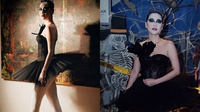 Berpesta Halloween bareng Marion Jola dan Al Ghazali, Bunga Citra Lestari Dandan Ala Black Swan