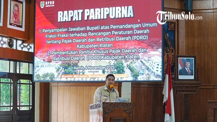 Sidang DPRD, Bupati Hamenang Beberkan Upaya Pemkab Klaten Gali Potensi Pendapatan Asli Daerah