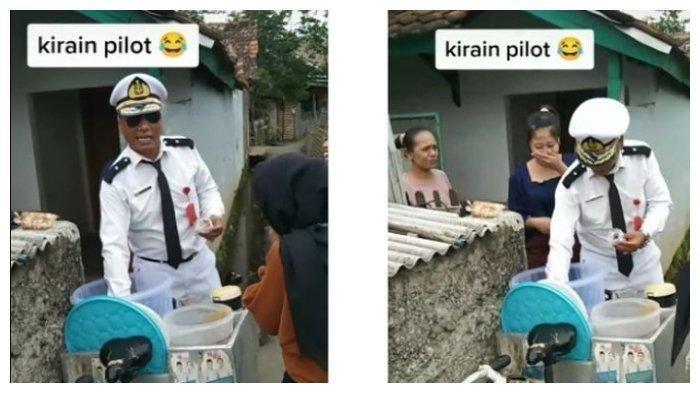 Viral Penjual Cimol Keliling Pakai Seragam Pilot, Bikin Terkecoh hingga Menarik Perhatian Pembeli