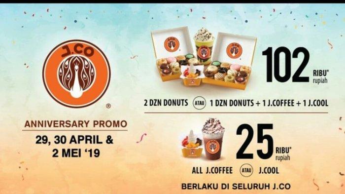 Jangan Lewatkan! Promo J.CO Spesial Ulang Tahun, 2 Lusin Donat Hanya Rp 102 Ribu