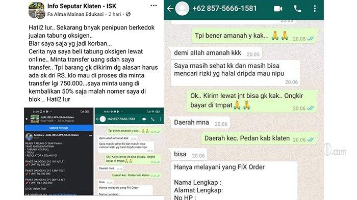 Keluarga Isoman di Klaten yang Viral Tertipu Penjual Tabung Oksigen Mengaku Ikhlas