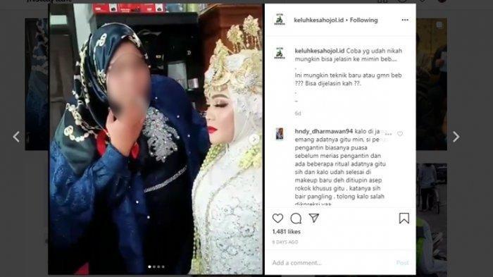 Beredar Video Viral Makeup Pengantin Ditiup dengan Asap Rokok, Begini Penjelasan Budayawan UNS