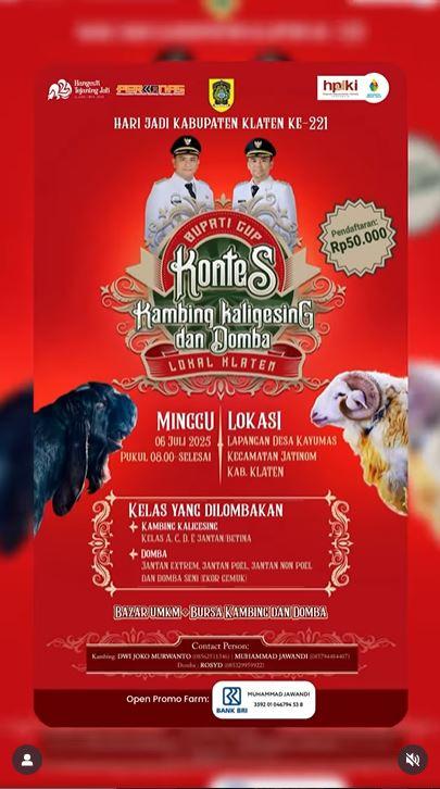 Kontes Kambing Kaligesing dan Domba Klaten