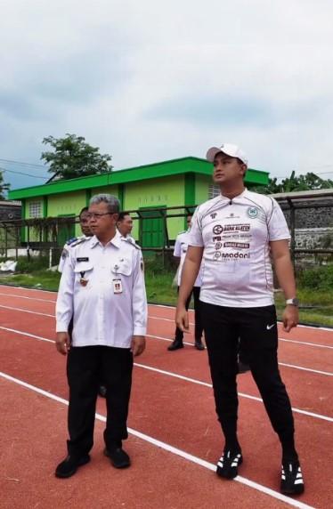 Bupati Klaten Meninjau jogging track baru serta Melihat langsung persiapan PSIK