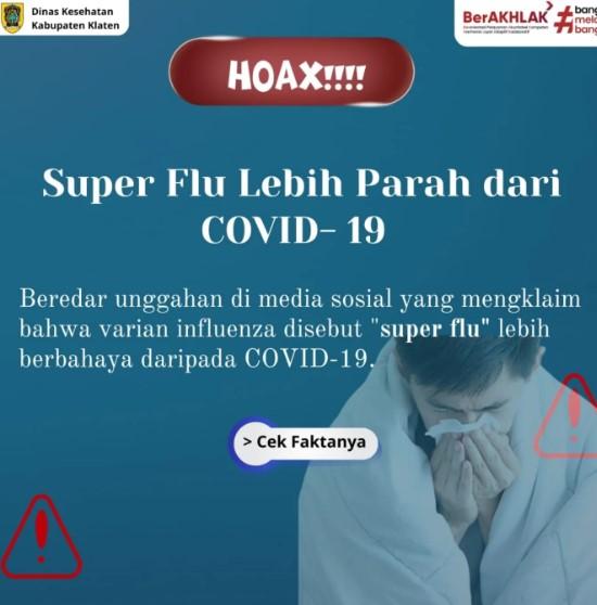 Hoax Super Flu Lebih Parah daripada Covid-19