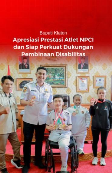 Bupati Klaten Hamenang Wajar Ismoyo menerima audiensi dari jajaran National Paralympic Committee Indonesia