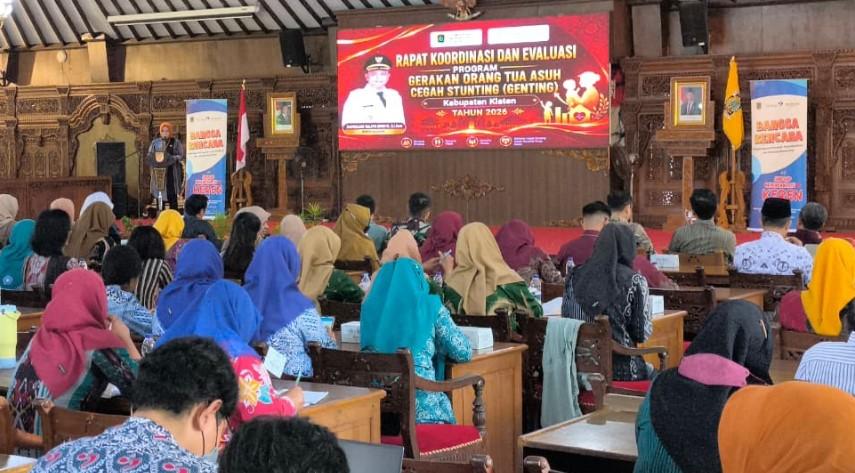 Rakor 'Genting' Gerakan Orang Tua Cegah Stunting 2026 di Klaten, Gotong Royong Tekan Angka Stunting