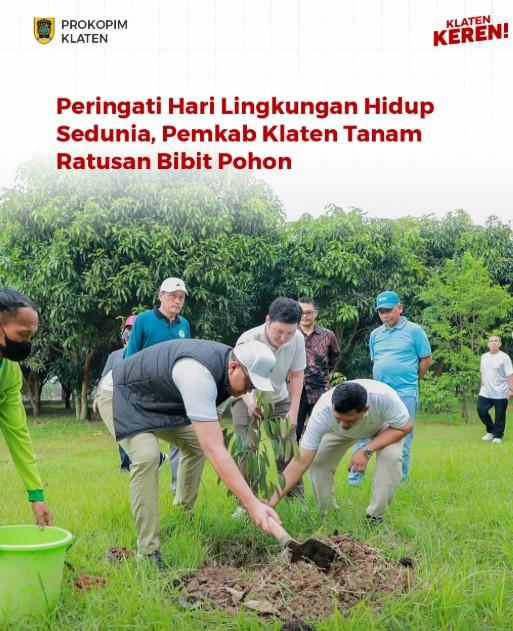 Pemerintah Kabupaten Klaten memperingati Hari Lingkungan Hidup Sedunia dengan menggelar aksi bersih-bersih 