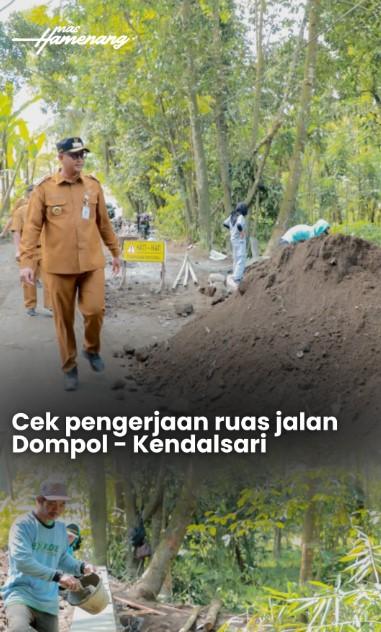 Bupati Hamenang Cek pekerjaan di ruas Jalan Dompol - Kendalsari sepanjang 1,66km