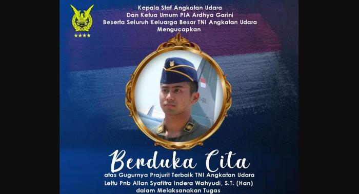 Pesawat Tempur Jatuh dan Meledak di Blora,Tewaskan Lettu Pnb Allan Safitra yang Baru Setahun Menikah