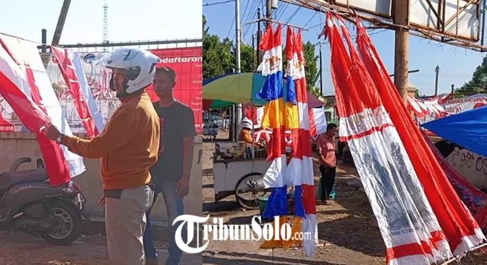 Cerita Pedagang Bendera Merah Putih di Solo: Omzet Turun, Banyak yang Tanya Bendera One Piece