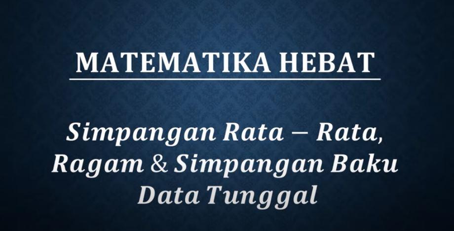 Rumus Simpangan Rata-rata Beserta Pembahasan dan Contoh Soalnya ...