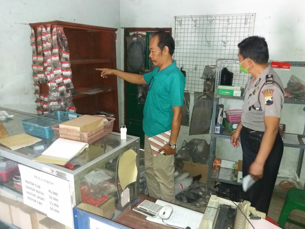 Dibobol Maling, Bengkel AHASS Mega Berlian Mojopuro Sragen Merugi Lebih dari Rp 50 Juta