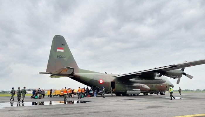 Naik Hercules A-1330, 50 Orang Korban Gempa Mamuju & Majene Asal Solo Raya Tiba di Kampung Halaman