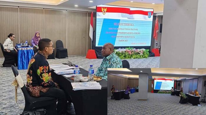 SELTER JPT PRATAMA- Sebanyak 56 Aparatur Sipil Negara (ASN) Kota Sorong tuntas ikut uji Kompetensi dan Assessment Seleksi Terbuka Jabatan Pimpinan Tinggi (JPT) Pratama. Ujian berlangsung sepekan (20-25 Oktober 2025) di dua lokasi, Gedung SMK Negeri Kota Sorong dan Hotel Rylich Panorama.