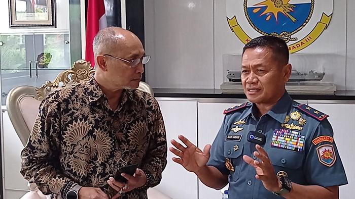 Pimpinan Tribun Network Silaturahmi ke Koarmada III, Ini Harapan Panglima untuk TribunSorong.com