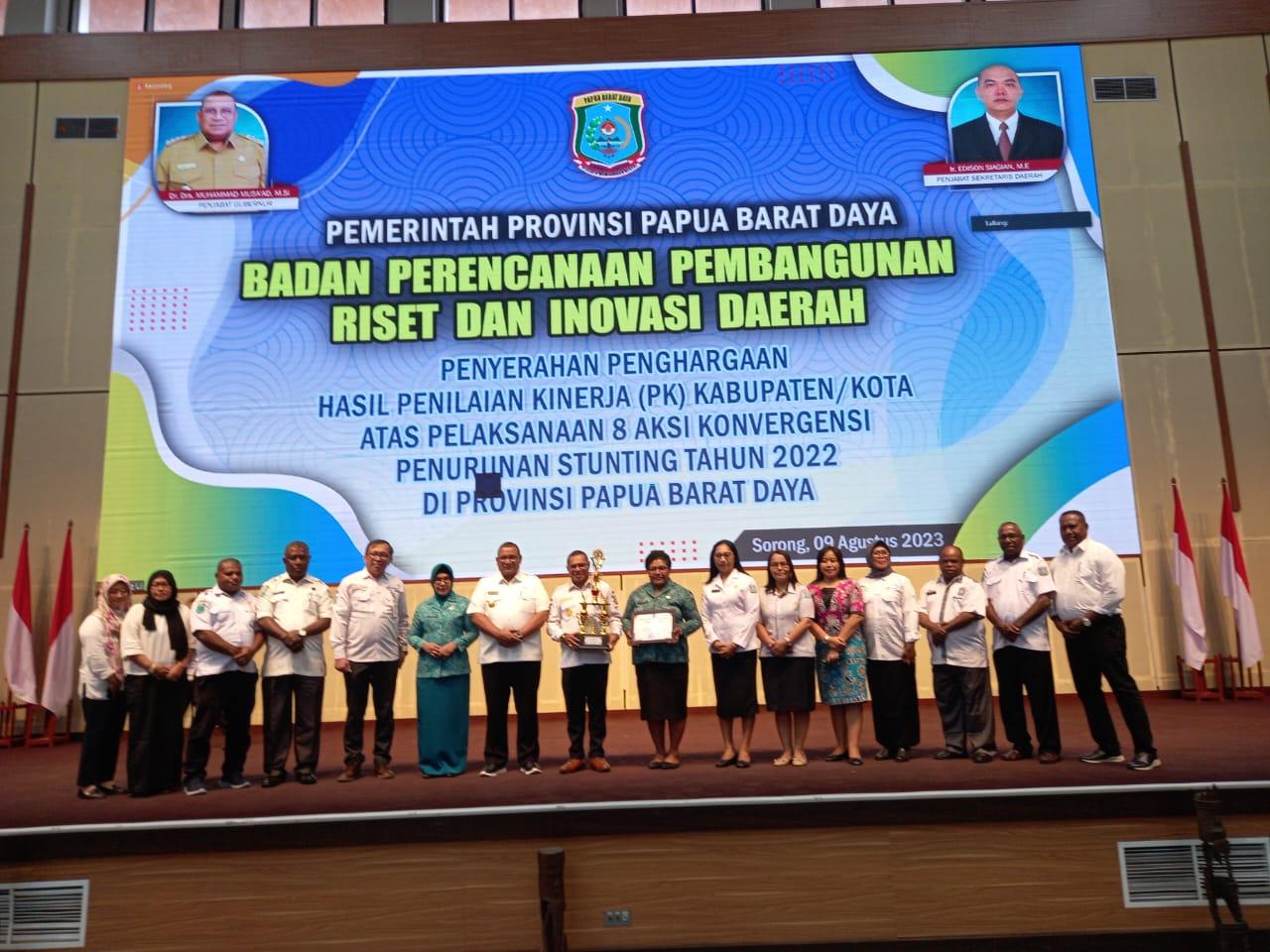 Kabupaten Raja Ampat Peringkat 5 Penanganan Stunting di Papua Barat Daya