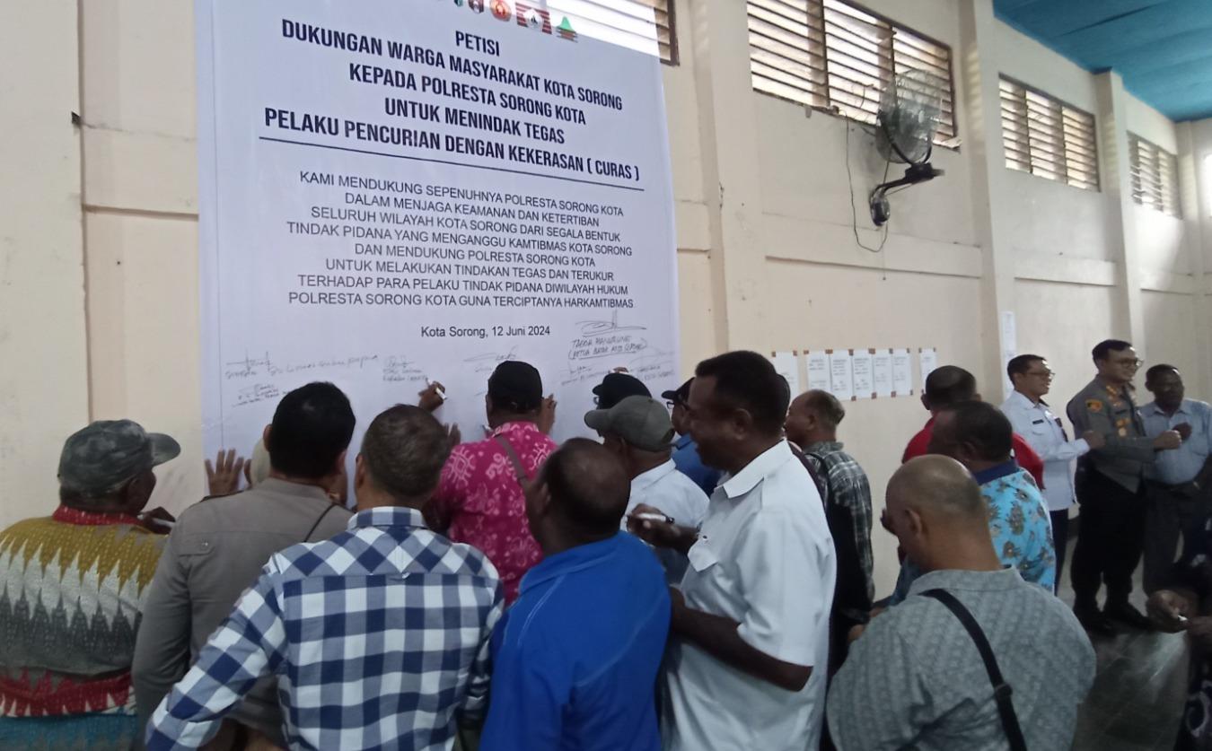 Polresta Sorong Kota Gelar Diskusi Bahas soal Begal, Tokoh Masyarakat Sepakat Dukung Polisi