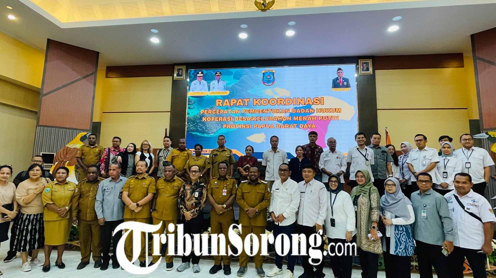 Pemprov Papua Barat Daya Gelar Rakor Bersama Kemenkumham Pacu Legalisasi Koperasi Merah Putih