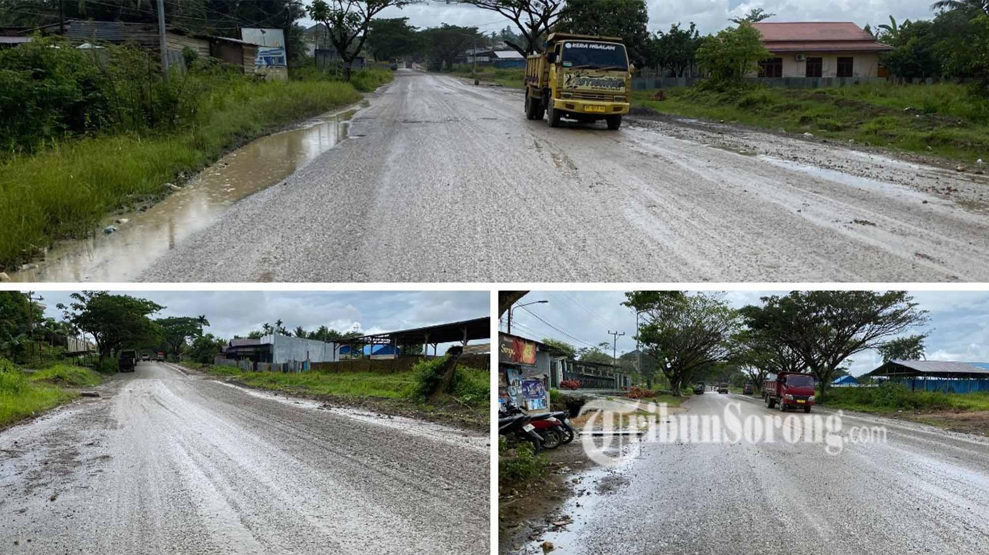 Jalan Osok Aimas Sorong Licin saat Hujan, Warga Kesal Perusahaan Galian C Duduk Manis tanpa Solusi