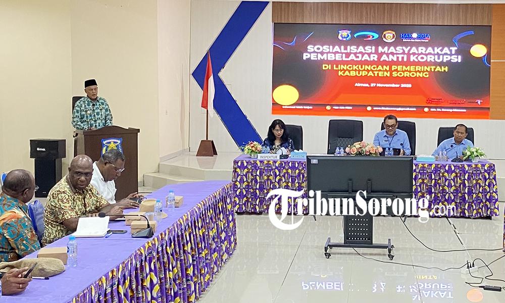 Sosialisasi Anti Korupsi, Wakil Bupati Sorong Beri 3 Pesan Penting untuk ASN