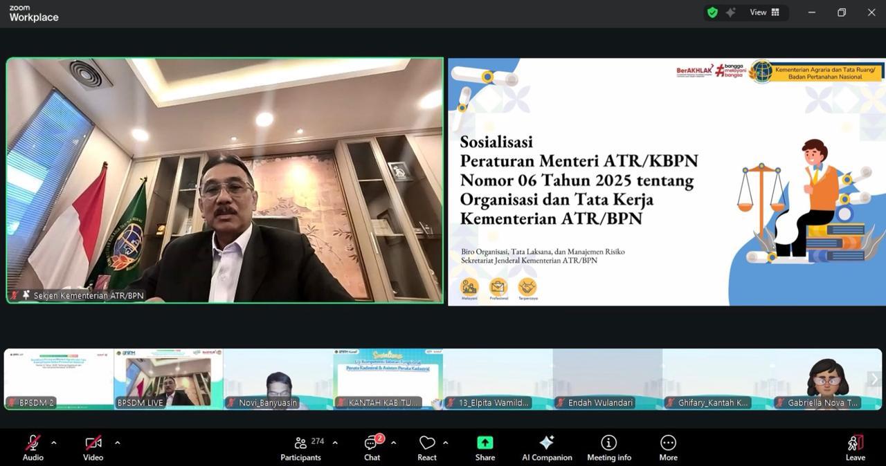 Akselerasi Layanan Pertanahan: 4 Instruksi Sekjen ATR/BPN Terkait Tata Kerja Baru