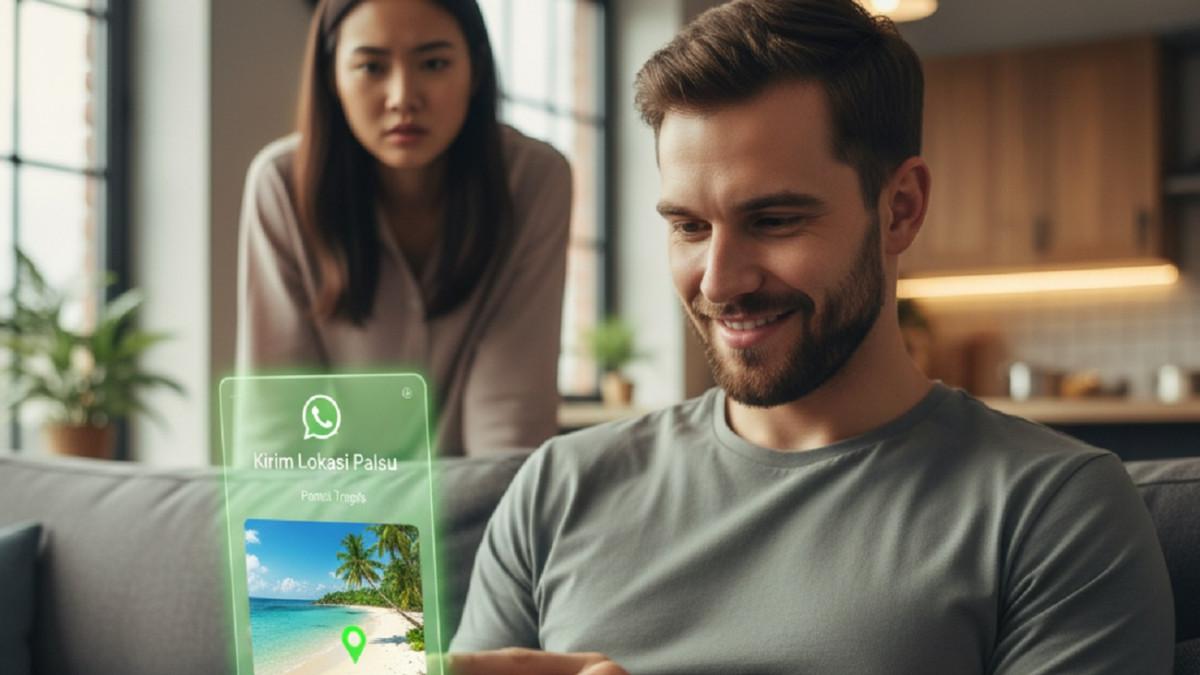 LOKASI PALSU - Butuh me time? Begini cara kirim lokasi palsu lewat WhatsApp tanpa ribet.