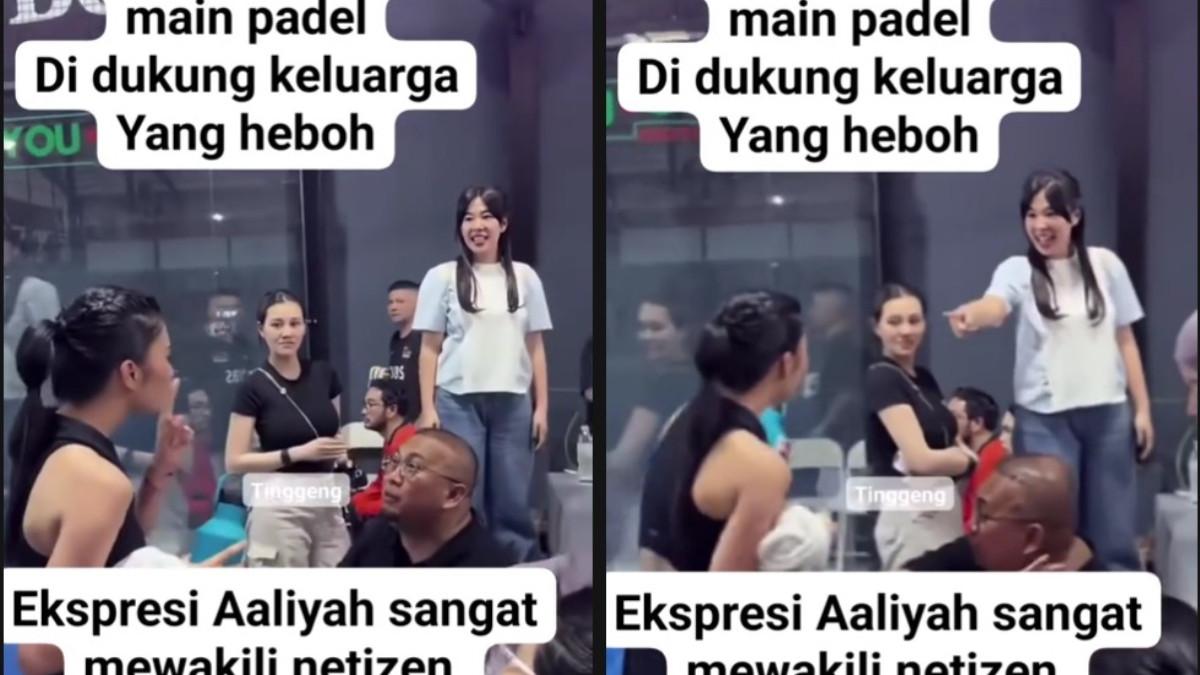 SINIS - Banyak warganet menganggap raut wajah Aaliyah Massaid tampak sinis saat melihat Azizah Salsha dan keluarganya.