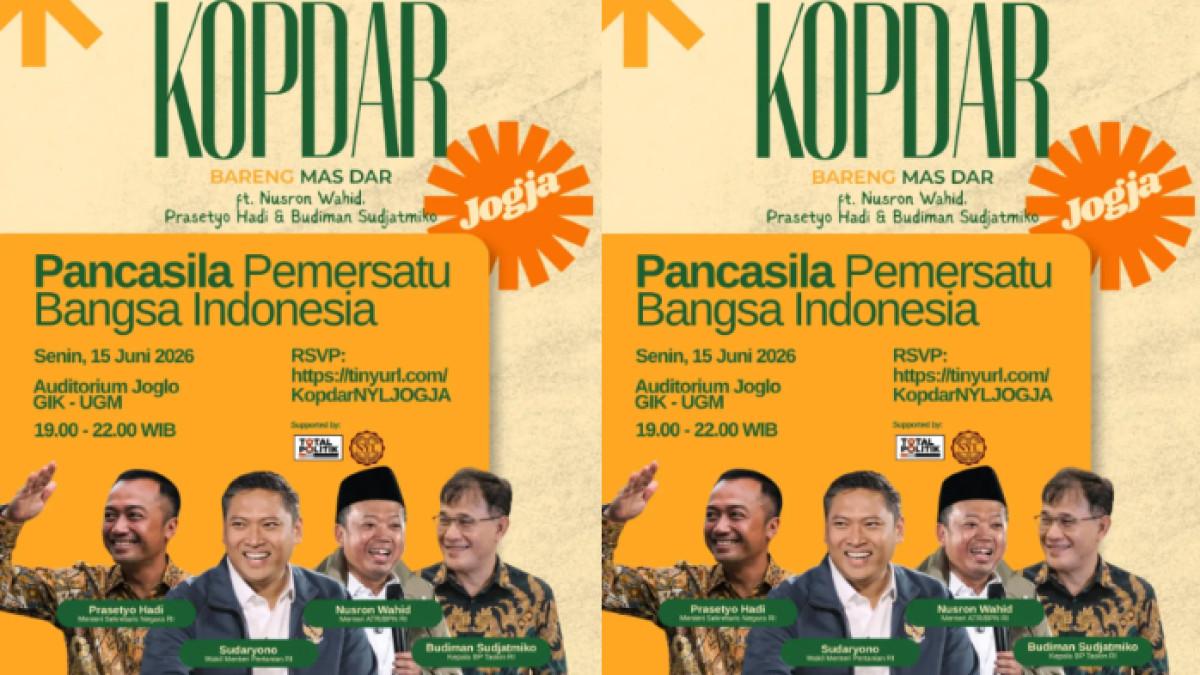 Acara diskusi KOPDAR BARENG MAS DAR di joglo Gelanggang Inovasi dan Kreativitas (GIK) UGM pada Senin, 15 Juni 2026 berujung keributan.