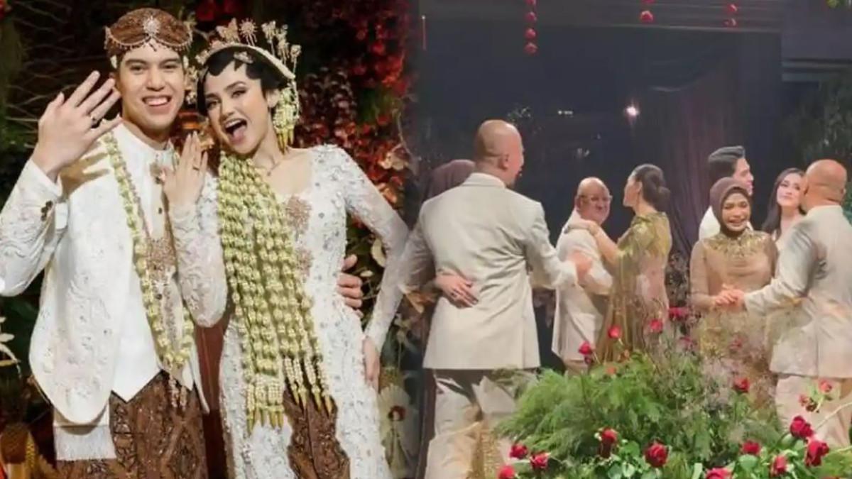 Ahmad Dhani mengajak ayah Syifa dan Irwan Mussry bercanda, yang langsung disambut tawa oleh El, Syifa, dan ibunda Syifa.