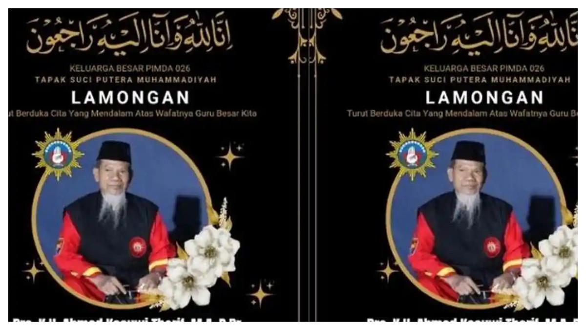 BERPULANG - Wakil Ketua PD Muhammadiyah Lamongan, Ahmad Kasuwi Thorif wafat tepat di hari Mikad Persyarikatan Muhammadiyah. Istimewa