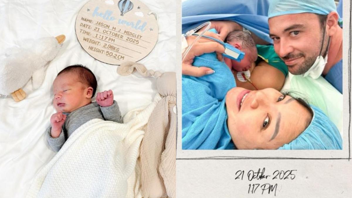 PERJUANGAN PUNYA ANAK - Dalam momen penuh emosional itu, Aline Adita dan James saling berpelukan sambil memeluk sang bayi untuk pertama kalinya.