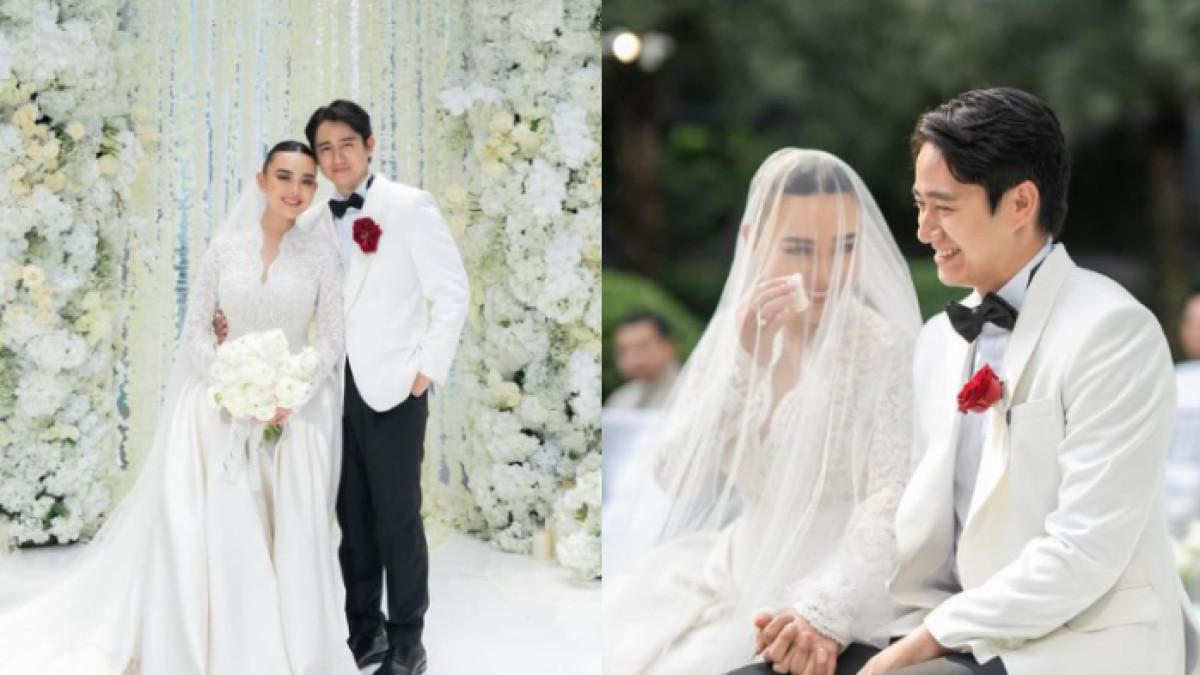 AMANDA NIKAH - Amanda Manopo menyediakan satu kursi kosong di sebelah ayahnya saat pernikahannya dengan Kenny Austin. Ternyata sebagai simbol keberadaan mendiang ibunya.