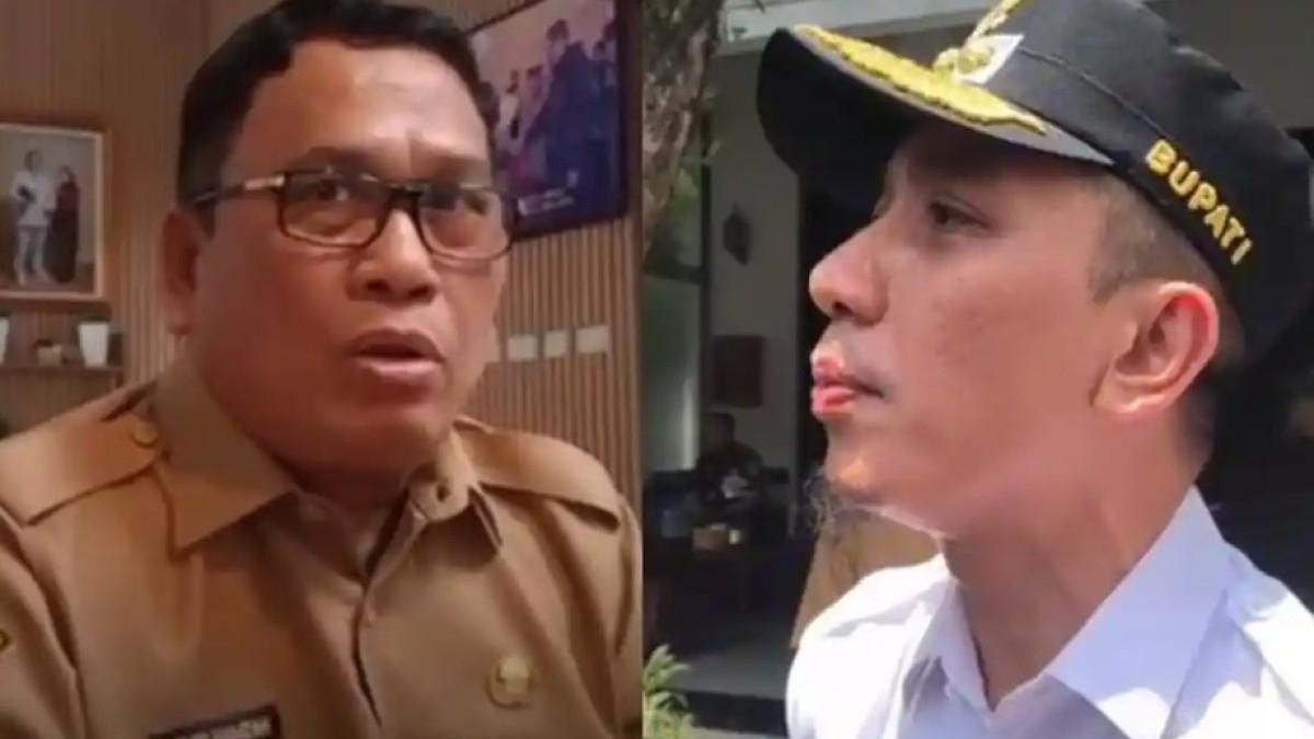 KONFLIK PEMKAB LEBAK - Amir Hamzah memberi tanggapan atas pernyataan Hasbi Asyidiki Jayabaya dalam acara resmi pemerintahan.