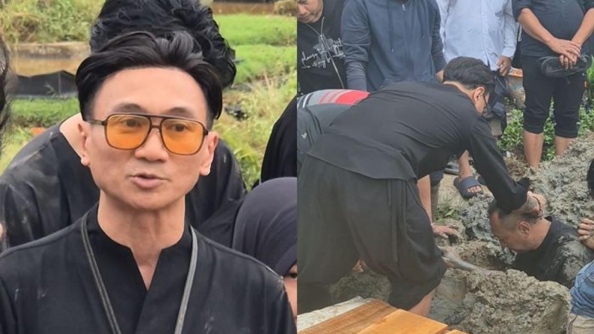 Anji berada di TPU Mangun Jaya, Tambun Selatan, Kabupaten Bekasi, pada Jumat (27/3/2026).