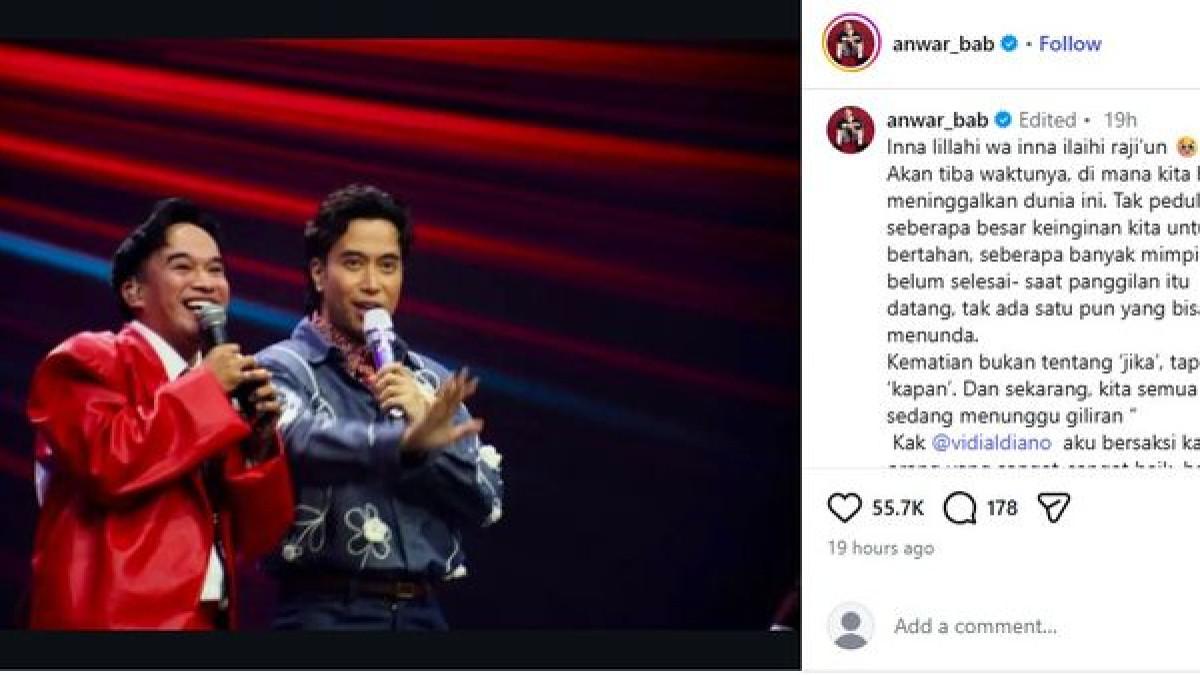 Anwar BAB unggah foto bareng Vidi Aldiano.