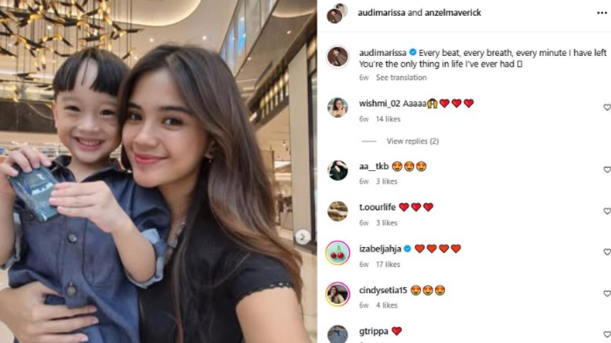 Audi Marissa mengunggah foto manis bersama sang putra, Anzel, disertai kalimat penuh perasaan.