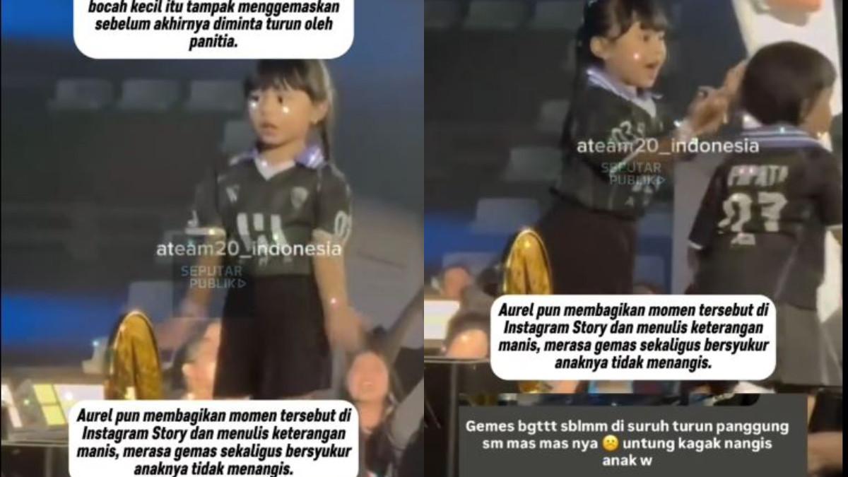 Aurel Hermansyah pun membagikan kejadian tersebut lewat Instagram Story miliknya, menuliskan rasa gemas sekaligus lega lantaran anak-anaknya tetap tenang setelah ditegur.