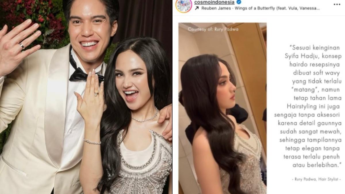 Awalnya menuai pujian, penampilan Syifa Hadju saat resepsi kini banjir cibiran gegara tatanan rambutnya. Sang hair stylist kini buka suara.