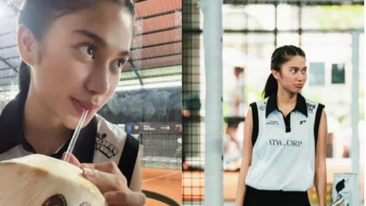 ASYIK MAIN PADEL - Dalam beberapa unggahan Instagram story, Azizah Salsha menunjukkan sisi dirinya yang ceria.