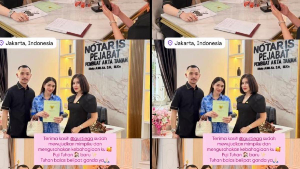 Baru sebulan CLBK, Angel sudah menerima hadiah fantastis berupa sebuah rumah dari sang kekasih.