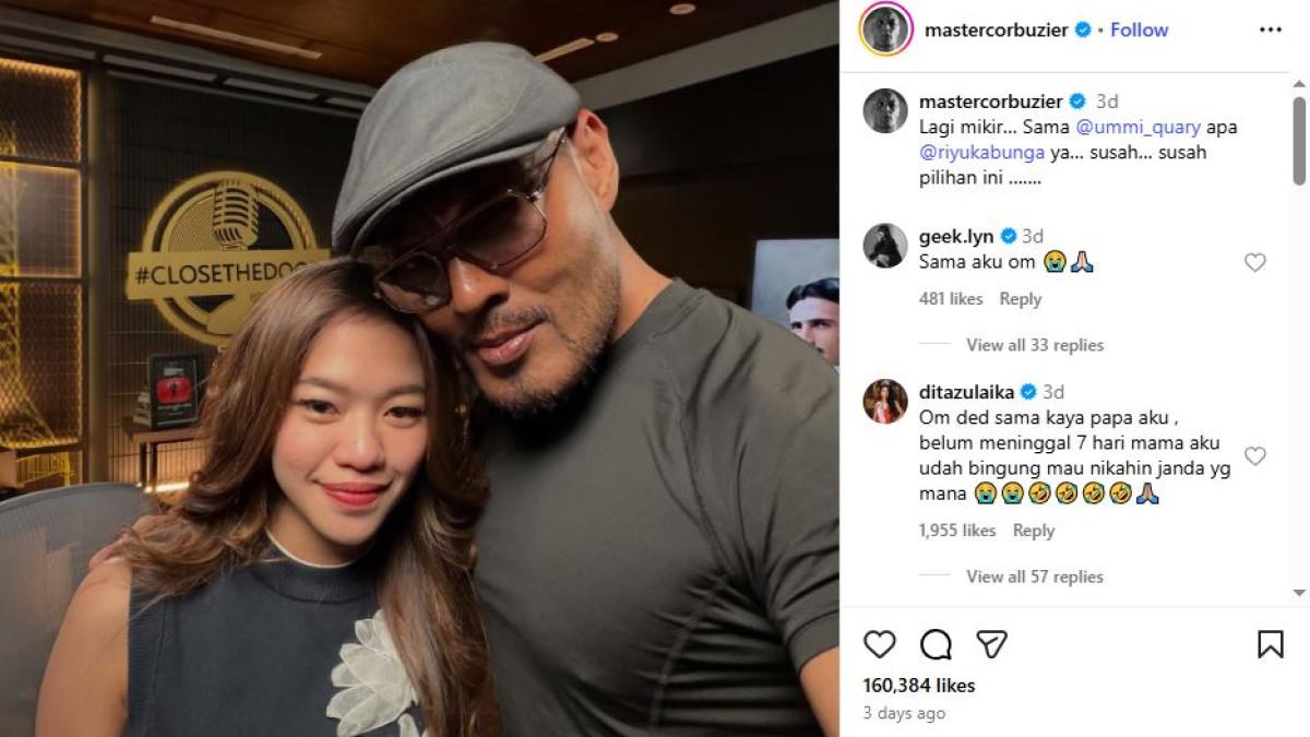 Belum resmi berstatus duda, Deddy Corbuzier justru membuat heboh mencari pengganti Sabrina Chairunnisa.
