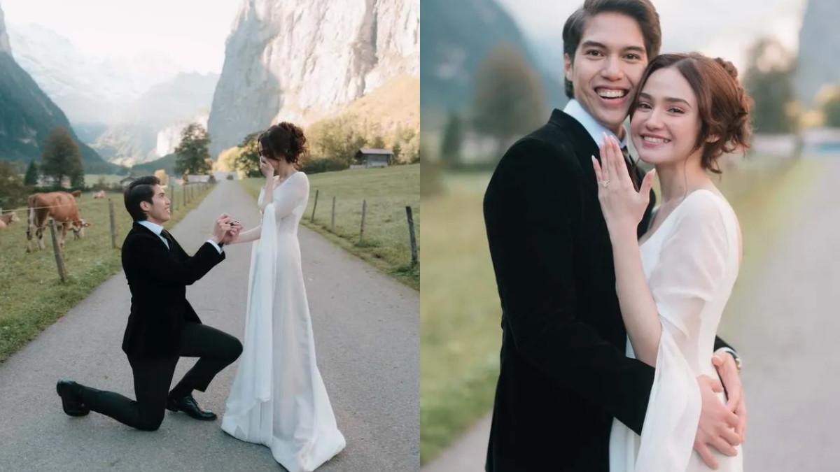 EL RUMI LAMAR SYIFA HADJU - Berikut 5 potret El Rumi lamar Syifa Hadju di Swiss, romantis berlatar Pegunungan Alpen, penuh haru.