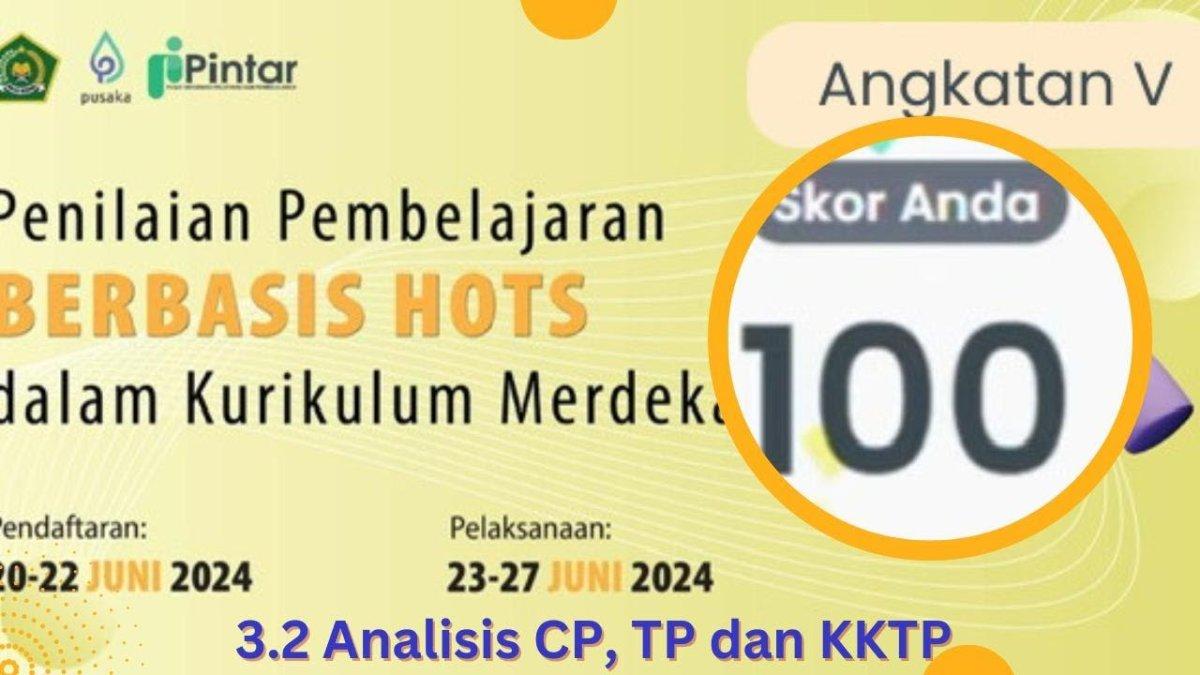 Kunci Jawaban Modul 3.2 Analisis CP, TP dan KKTP, Pintar Kemenag 2024: Komponen Capaian Pembelajaran